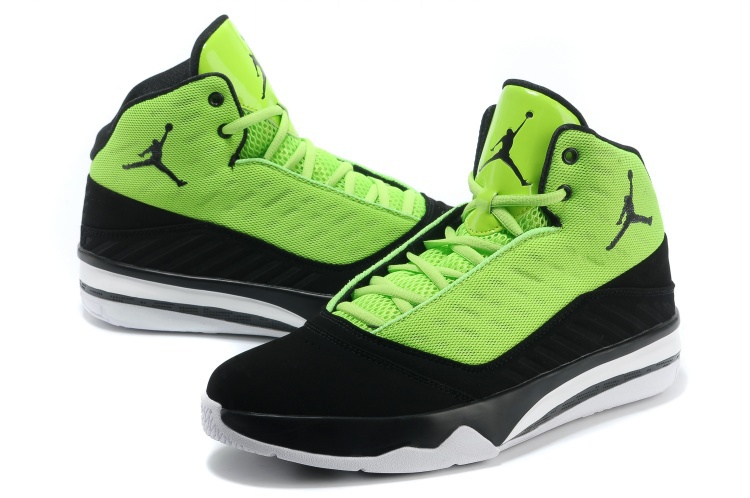 2013 Jordan B`MO Green Black White Shoes